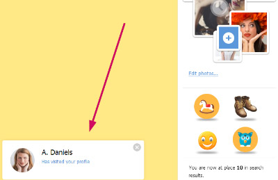 New visitor notification