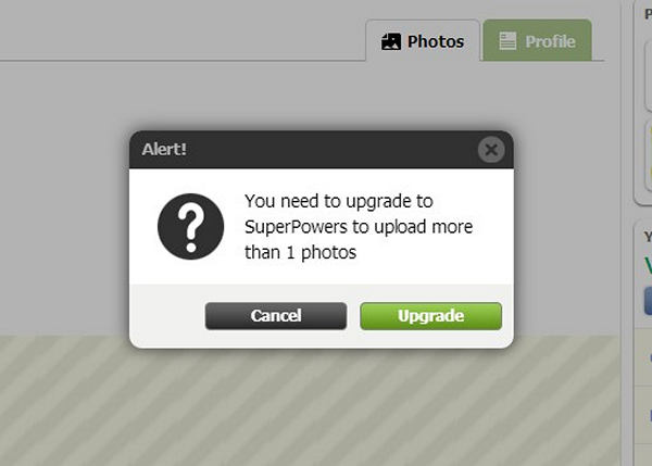 Limiting number of photos for free accounts