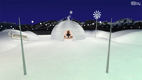 The North Pole at night