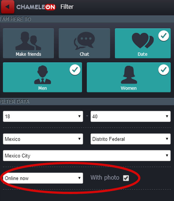 More options in the mobile search